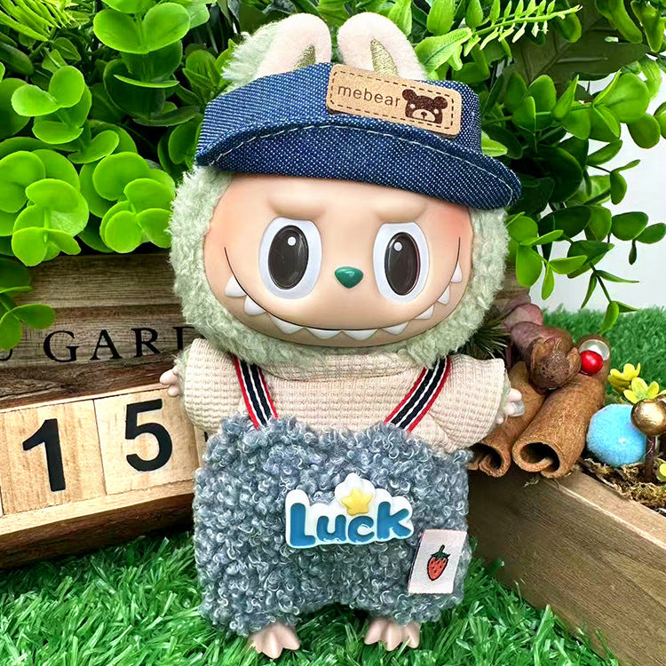 Suitable for labubu clothes labubu baby clothes 17cm plush vinyl can be worn for the first and second generations