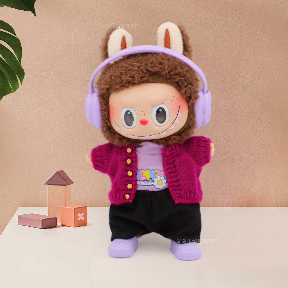 Labubu clothes cute vinyl doll one two three generations labubu baby clothes set sit party accessories