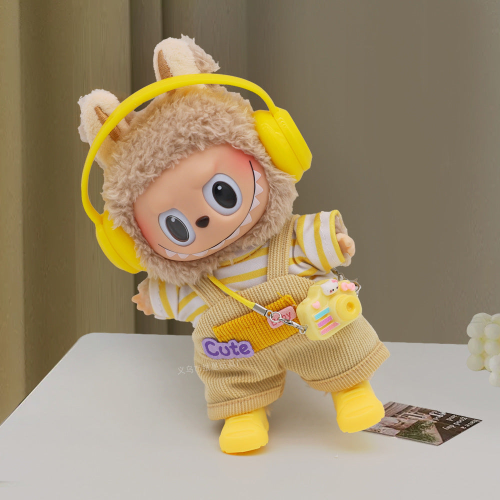 Labubu clothes cute vinyl doll one two three generations labubu baby clothes set sit party accessories