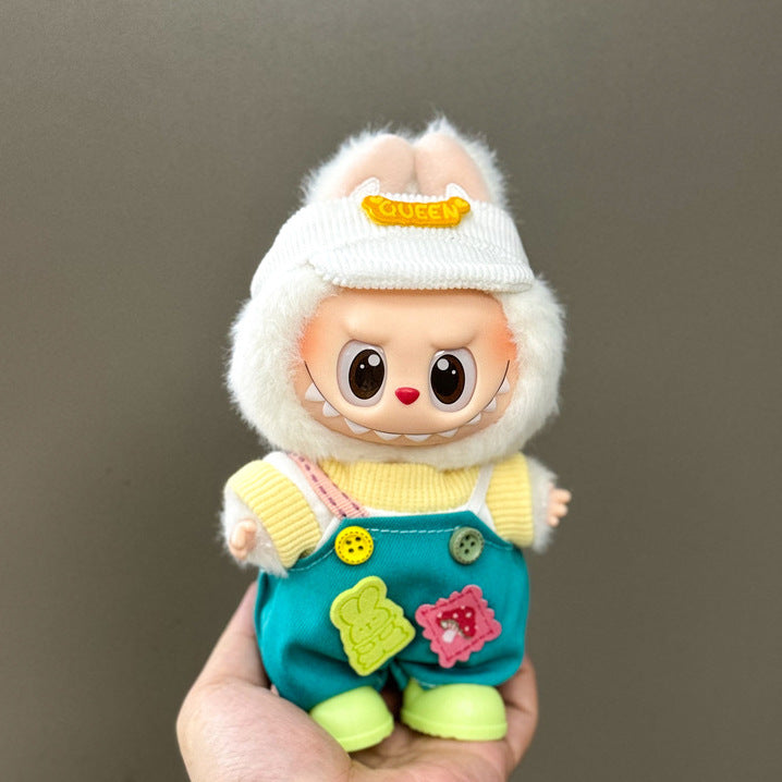 Only the clothes are suitable for Labubu baby clothes, the first, second and third generations labubu clothes, 17cm vinyl pendant, doll set.