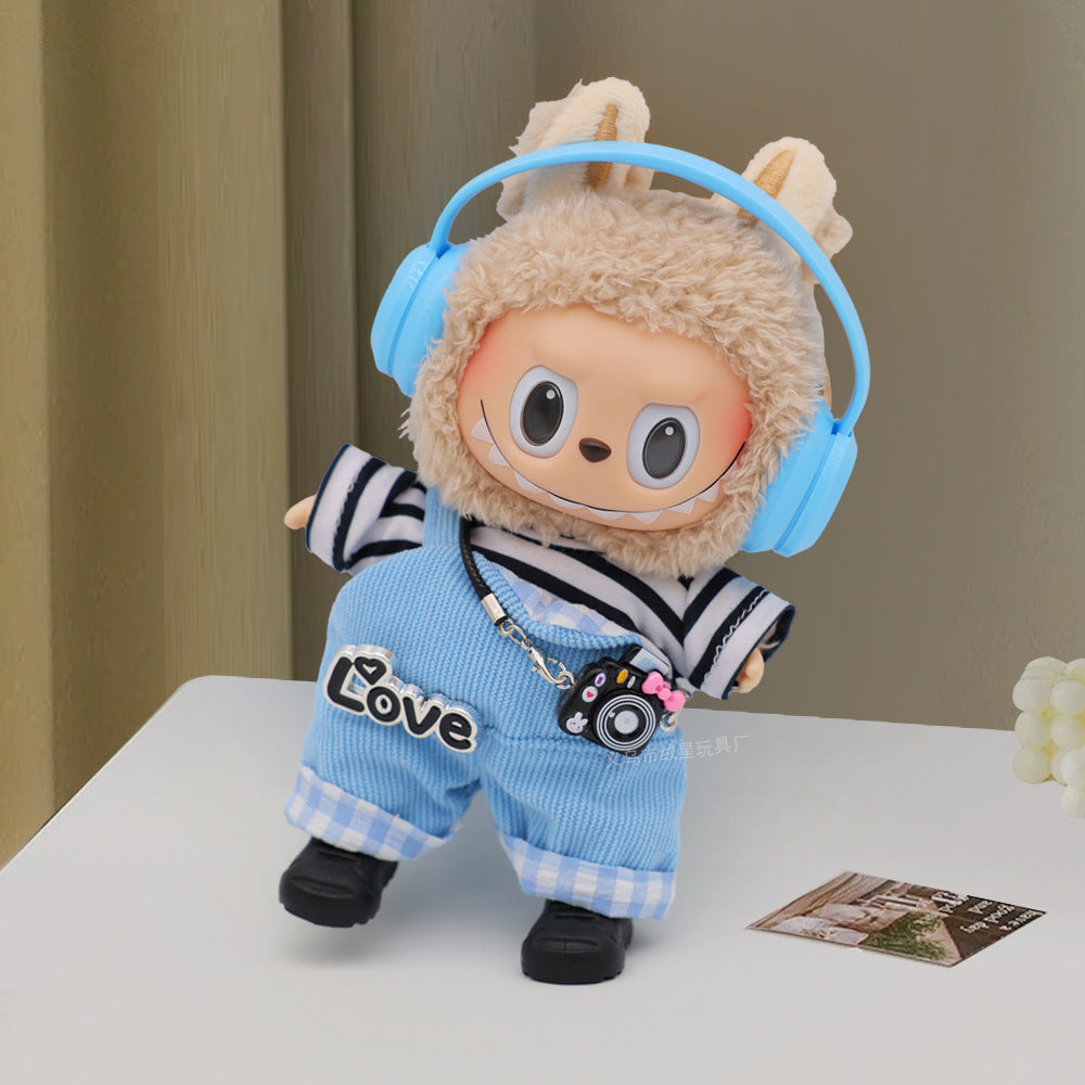 Labubu clothes cute vinyl doll one two three generations labubu baby clothes set sit party accessories