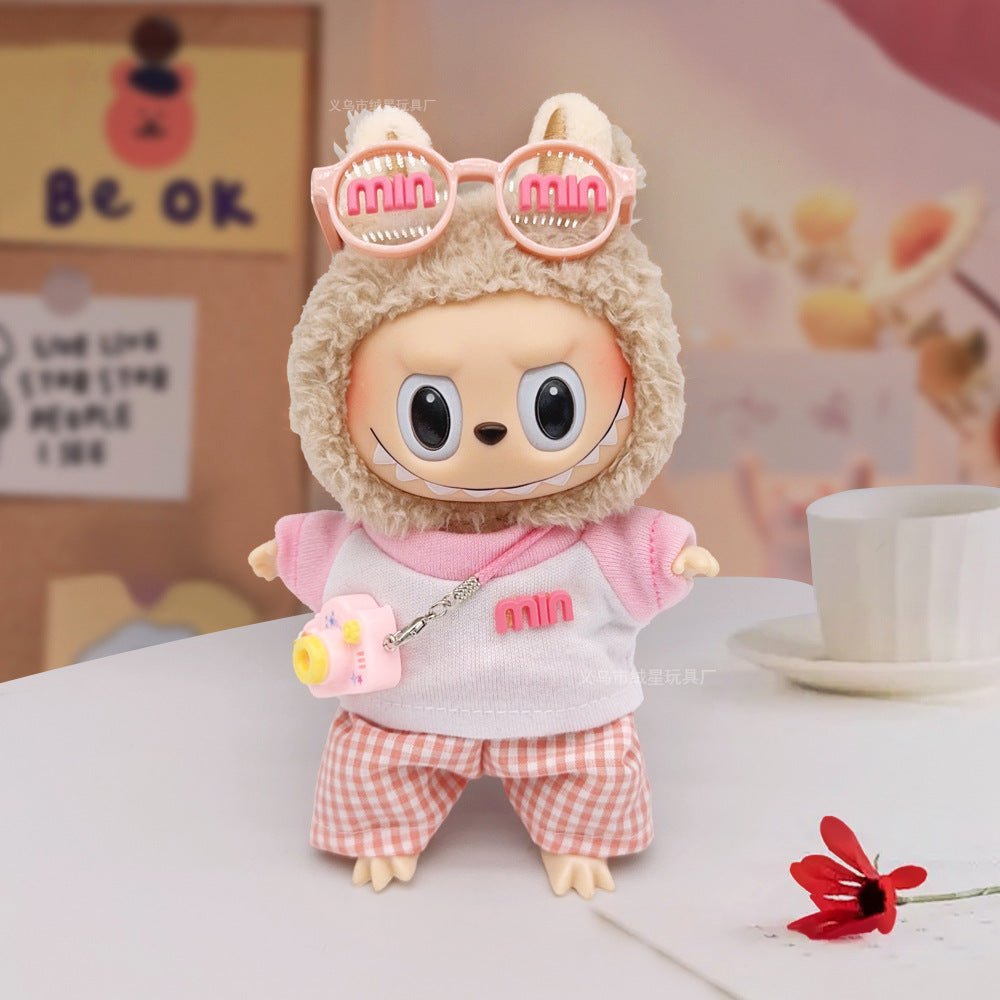Labubu clothes cute vinyl doll one two three generations labubu baby clothes set sit party accessories