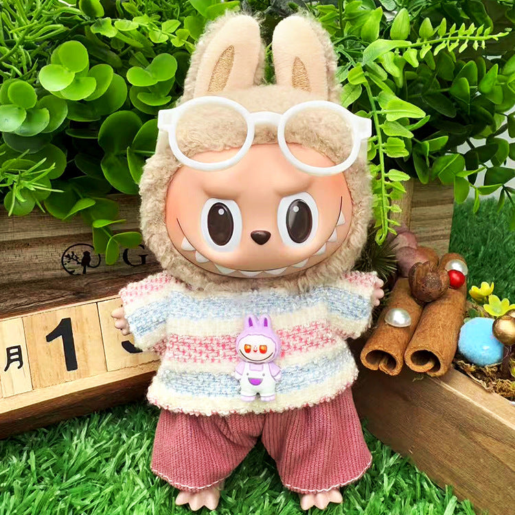 Suitable for labubu clothes labubu baby clothes 17cm plush vinyl can be worn for the first and second generations