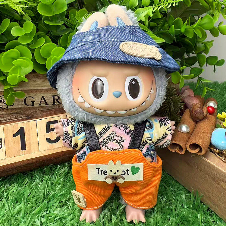 Suitable for labubu clothes labubu baby clothes 17cm plush vinyl can be worn for the first and second generations