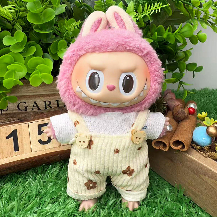 Suitable for labubu clothes labubu baby clothes 17cm plush vinyl can be worn for the first and second generations