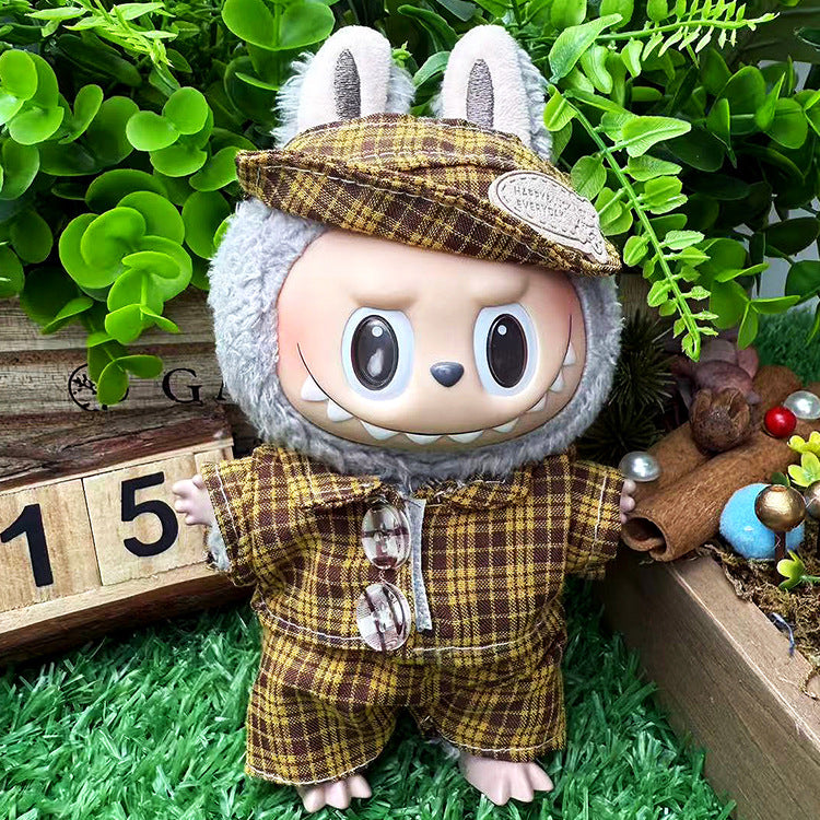 Suitable for labubu clothes labubu baby clothes 17cm plush vinyl can be worn for the first and second generations