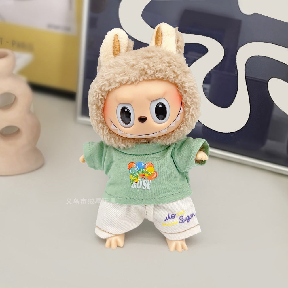 Labubu clothes cute vinyl doll one two three generations labubu baby clothes set sit party accessories