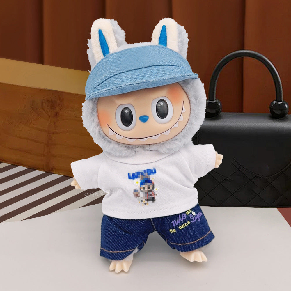Labubu clothes cute vinyl doll one two three generations labubu baby clothes set sit party accessories