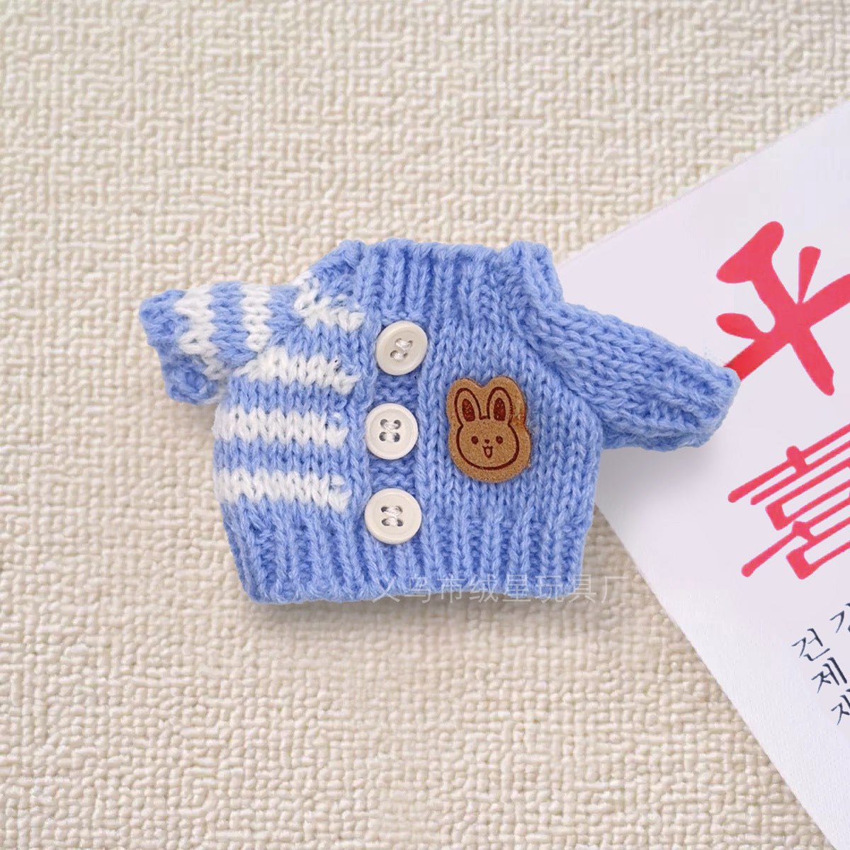 New knitted sweater hat two-piece set rabub doll clothes creative wear DIY doll accessories