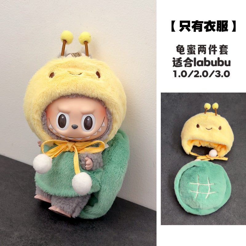 Only doll clothes, fried shrimp convenience store, labubu doll clothes, second-generation vinyl clothes, accessories, bento box, doll, turtle, and honey