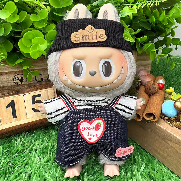 Suitable for labubu clothes labubu baby clothes 17cm plush vinyl can be worn for the first and second generations