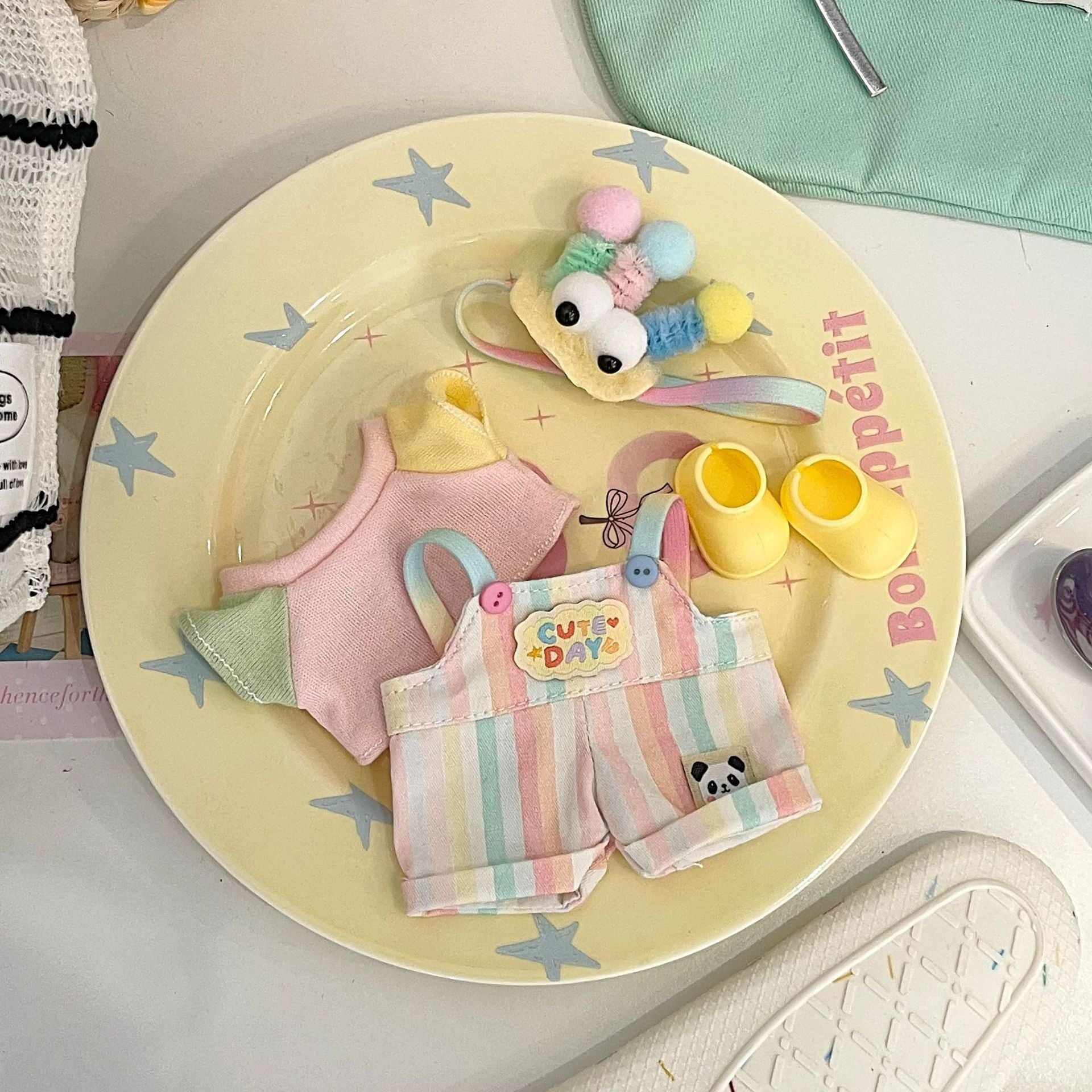 Labubu baby clothes 17 cm, one, two or three generations of dolls, change clothes, baby clothes can be worn for a set, Labubu clothes