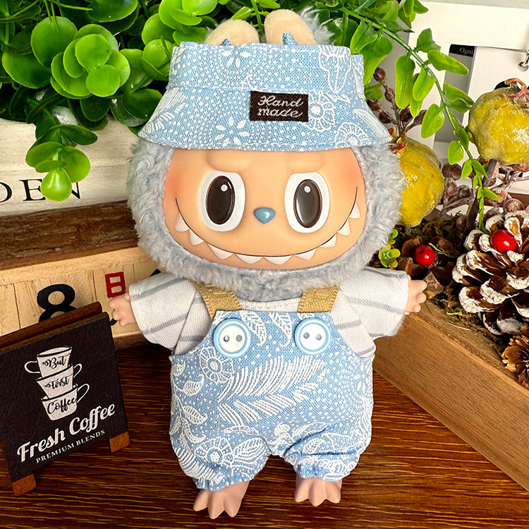Suitable for labubu clothes labubu baby clothes 17cm plush vinyl can be worn for the first and second generations