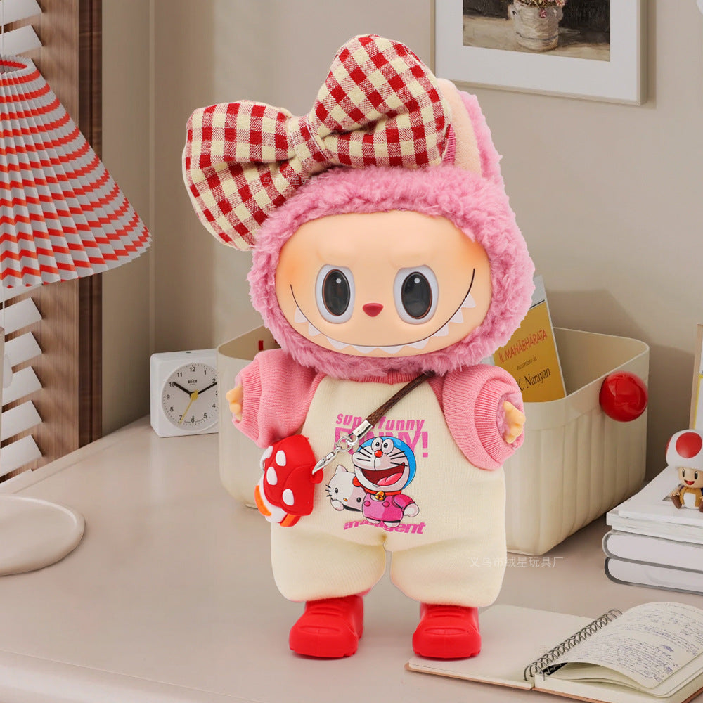 Labubu clothes cute vinyl doll one two three generations labubu baby clothes set sit party accessories