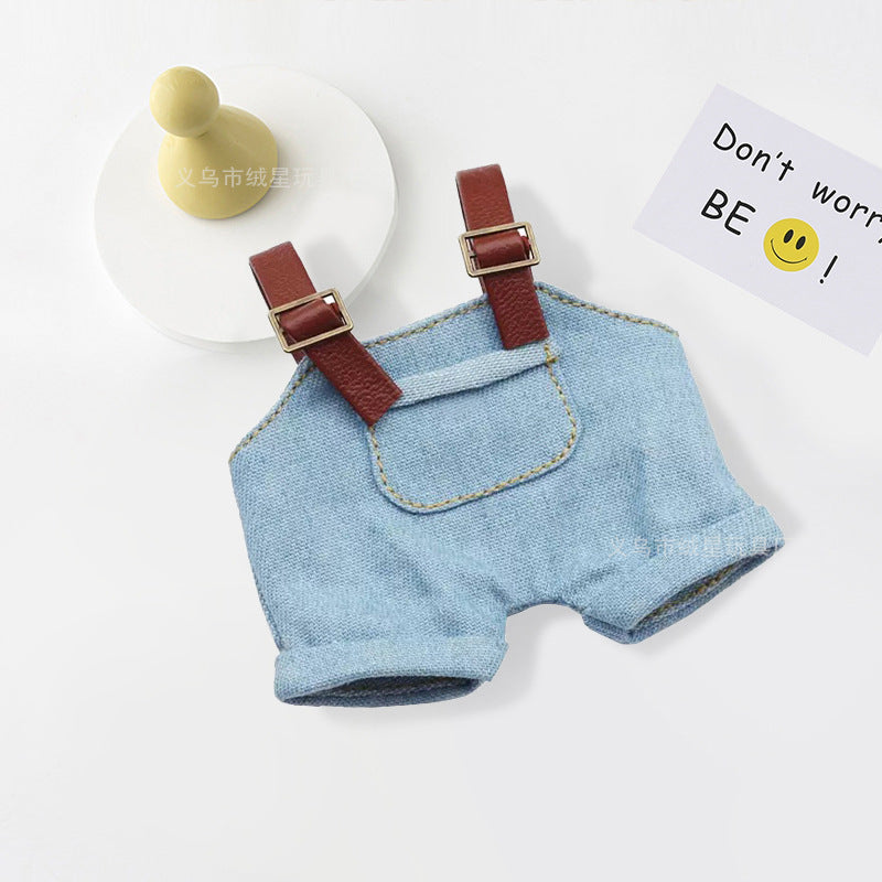 Labubu clothes bucket hat doll overalls hat two-piece set doll doll clothes accessories change