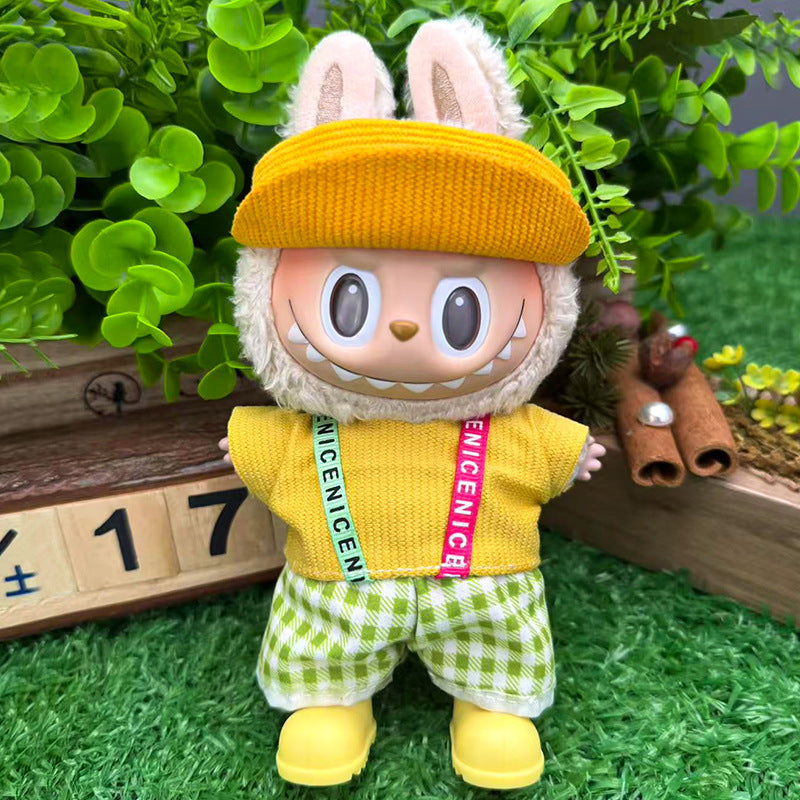 Suitable for labubu clothes labubu baby clothes 17cm plush vinyl can be worn for the first and second generations