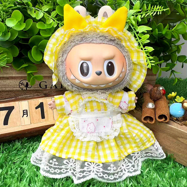 Suitable for labubu clothes labubu baby clothes 17cm plush vinyl can be worn for the first and second generations