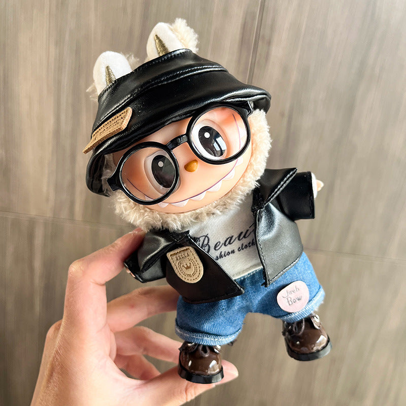 Only clothes are suitable for 17cm Labubu baby clothes, first and second generations labubu blind box pendant, clothes change set.