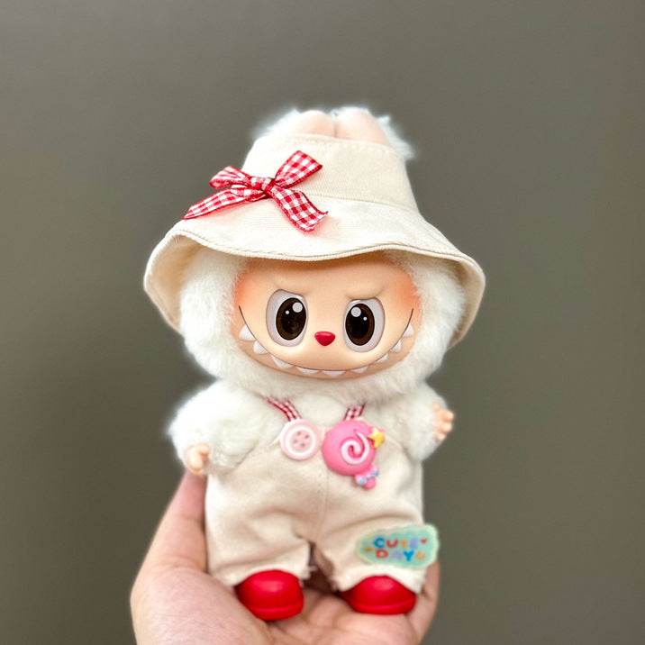 Only the clothes are suitable for Labubu baby clothes, the first, second and third generations labubu clothes, 17cm vinyl pendant, doll set.