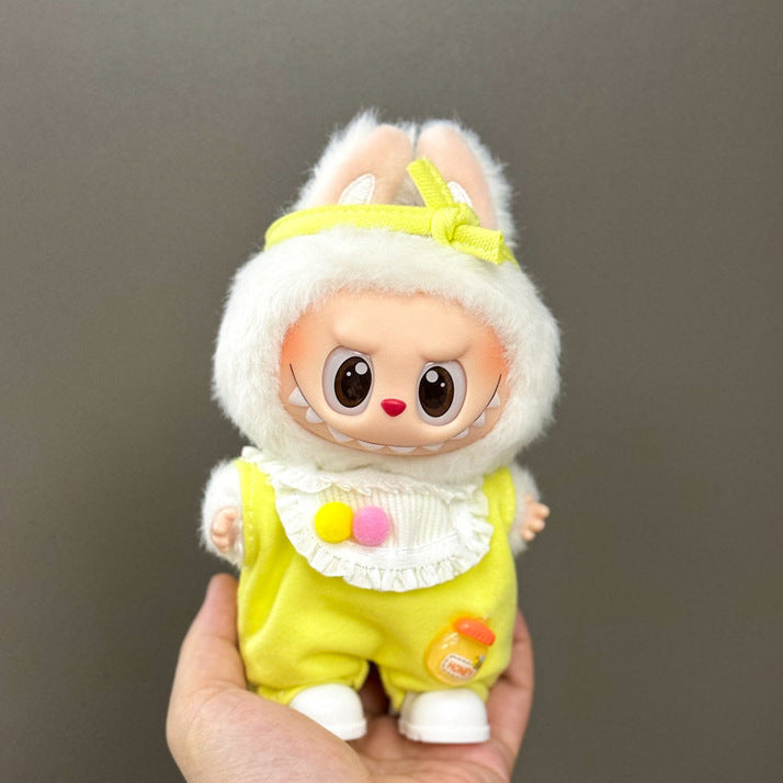 Only the clothes are suitable for Labubu baby clothes, the first, second and third generations labubu clothes, 17cm vinyl pendant, doll set.