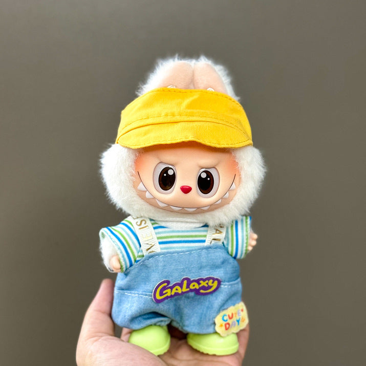 Only the clothes are suitable for Labubu baby clothes, the first, second and third generations labubu clothes, 17cm vinyl pendant, doll set.