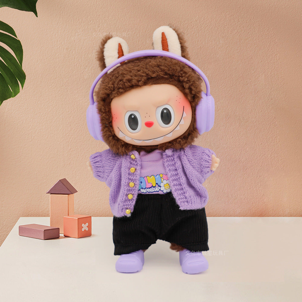 Labubu clothes cute vinyl doll one two three generations labubu baby clothes set sit party accessories