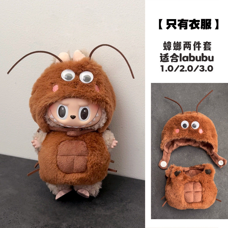 Only doll clothes, fried shrimp convenience store, labubu doll clothes, second-generation vinyl clothes, accessories, bento box, doll, turtle, and honey