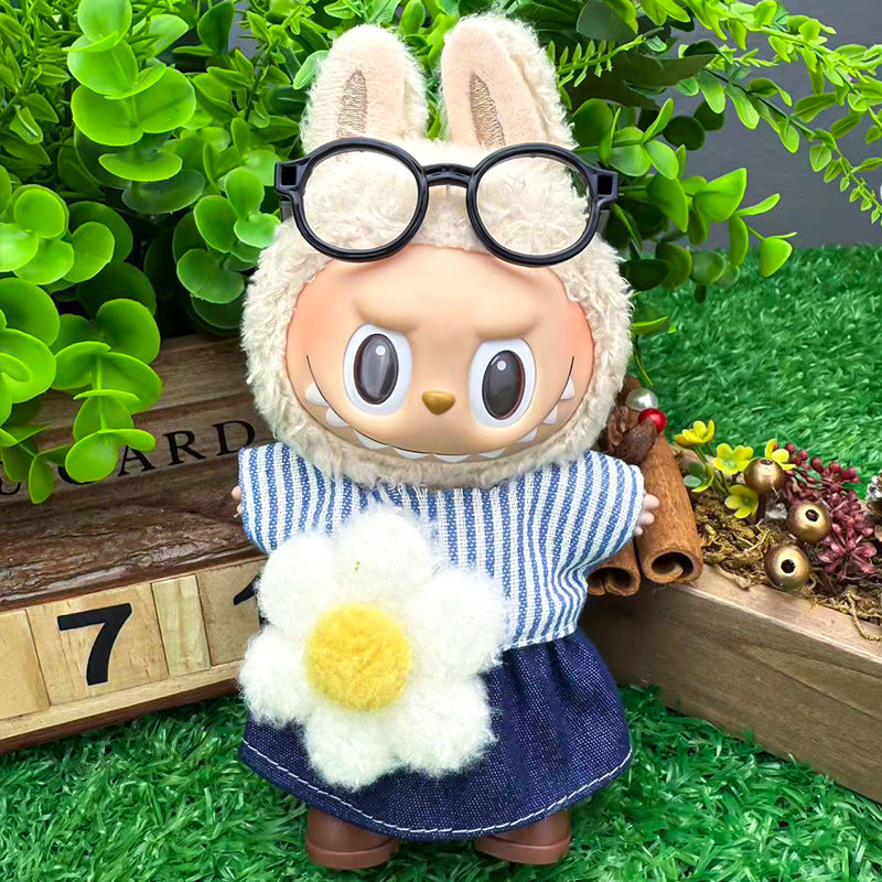 Suitable for labubu clothes labubu baby clothes 17cm plush vinyl can be worn for the first and second generations