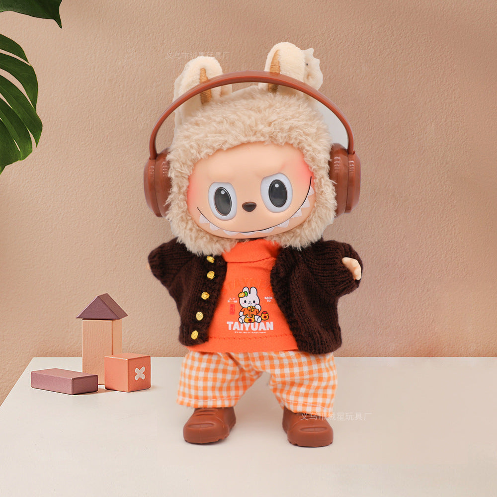 Labubu clothes cute vinyl doll one two three generations labubu baby clothes set sit party accessories