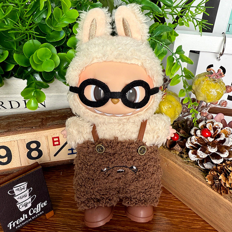 Suitable for labubu clothes labubu baby clothes 17cm plush vinyl can be worn for the first and second generations