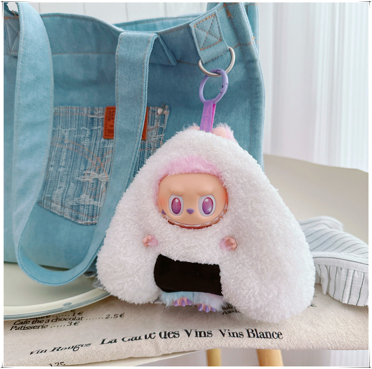 One, two and three generations labubu17cm Labubu clothes 10cm cotton doll cartoon cute plush onesie