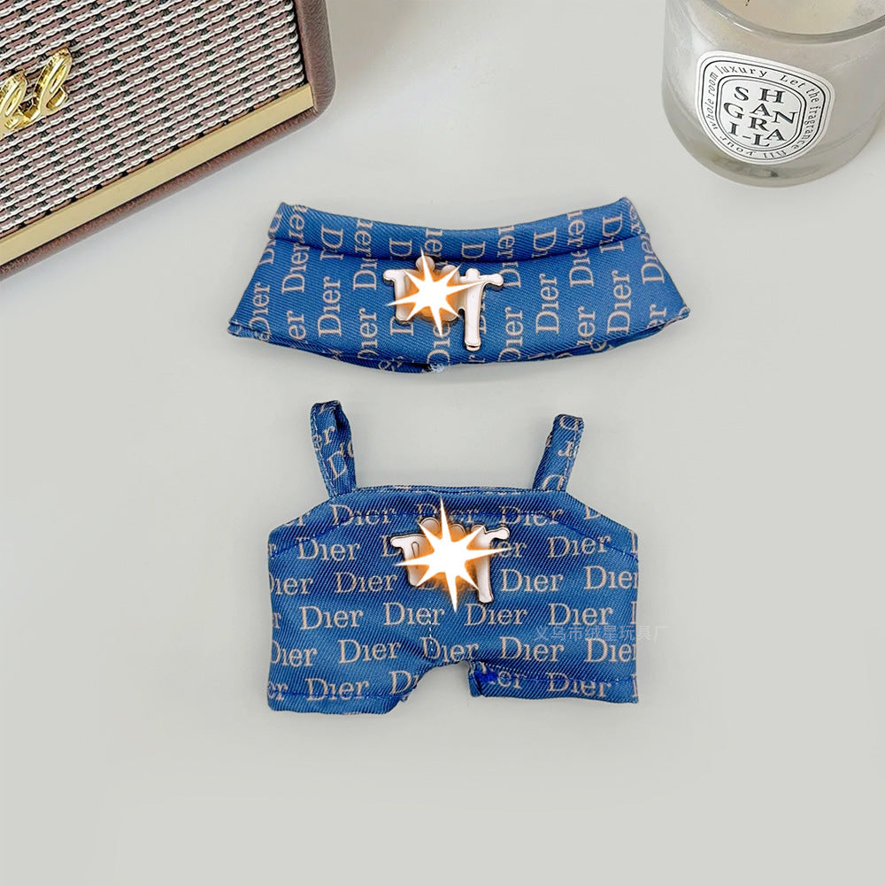 Spot first and second generation labubu Labubu baby clothes, Xiaoxiangfeng princess skirt, overalls, hats, dolls, big-name sets