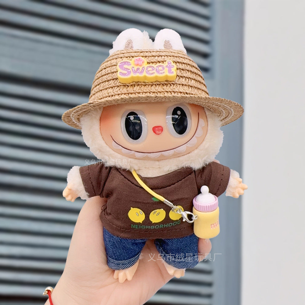 Labubu baby clothes collection creative 17cm doll wearing set labubu vinyl doll clothes accessories