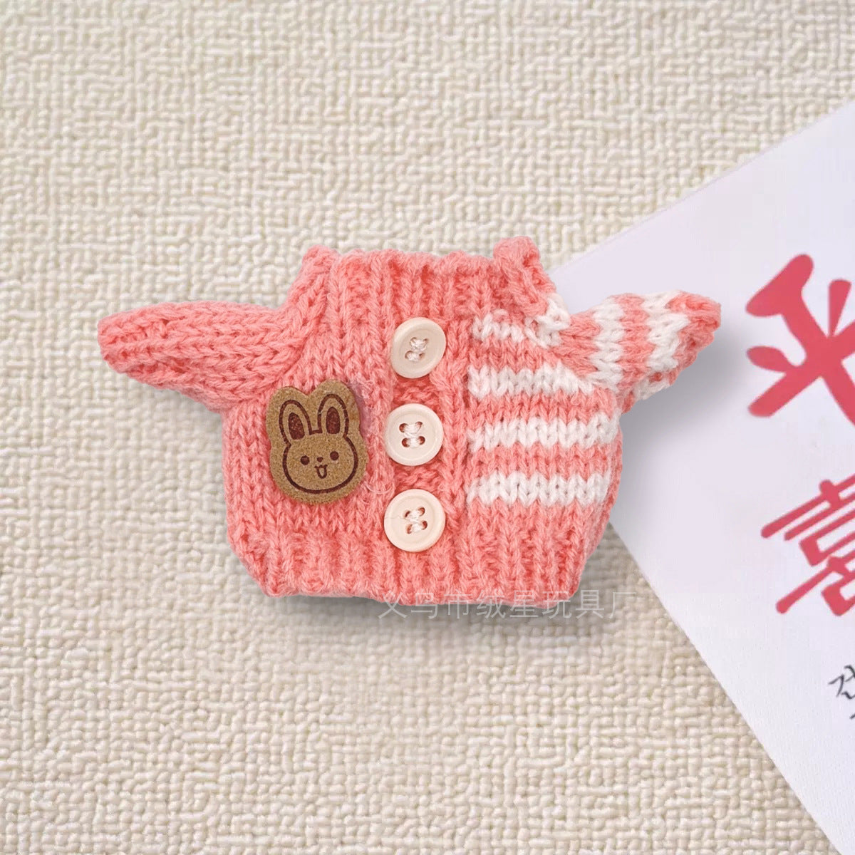 New knitted sweater hat two-piece set rabub doll clothes creative wear DIY doll accessories