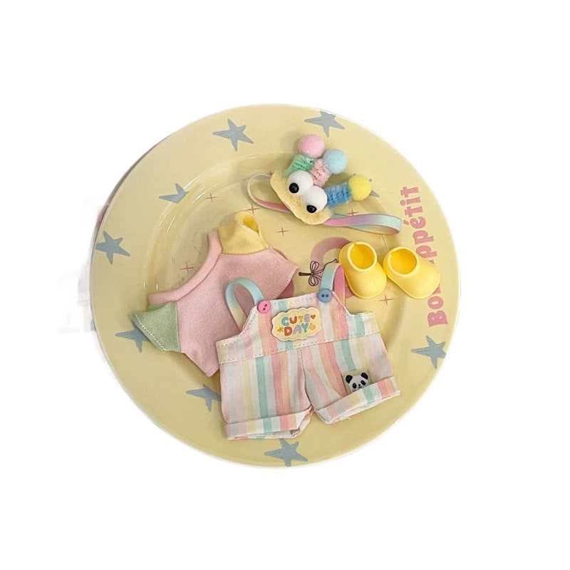 Labubu baby clothes 17 cm, one, two or three generations of dolls, change clothes, baby clothes can be worn for a set, Labubu clothes