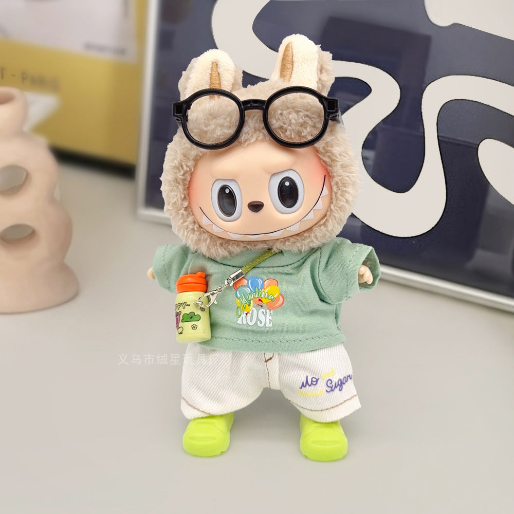 Labubu clothes cute vinyl doll one two three generations labubu baby clothes set sit party accessories