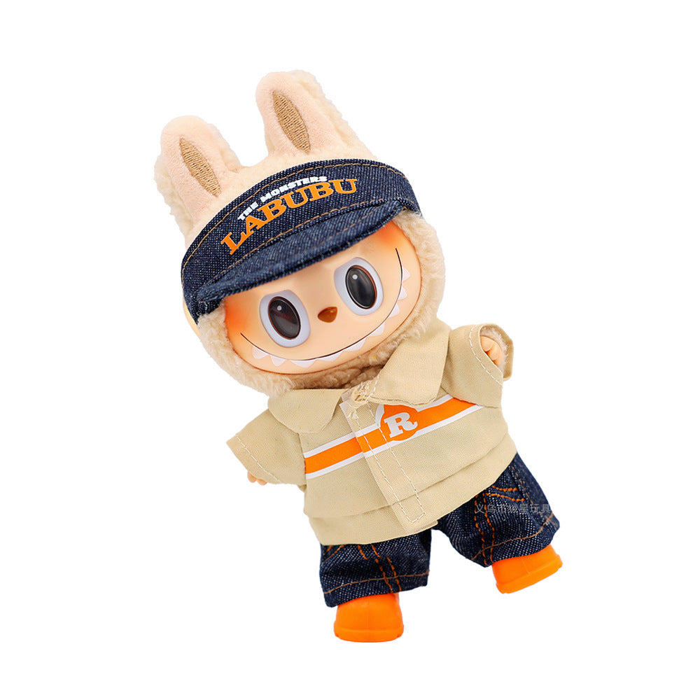 Spot Labubu baby clothes vinyl doll labubu convenience store clothes set plush doll change clothes