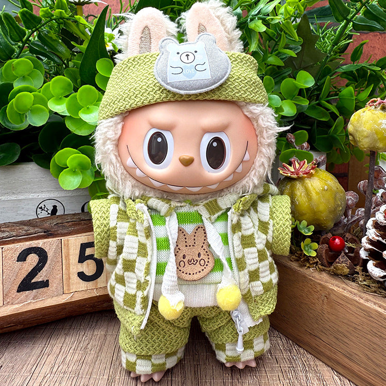 Suitable for labubu clothes labubu baby clothes 17cm plush vinyl can be worn for the first and second generations