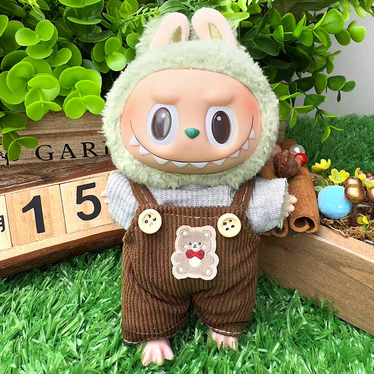 Suitable for labubu clothes labubu baby clothes 17cm plush vinyl can be worn for the first and second generations