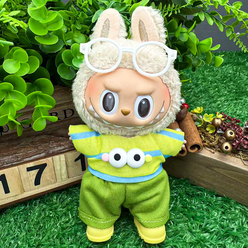 Suitable for labubu clothes labubu baby clothes 17cm plush vinyl can be worn for the first and second generations