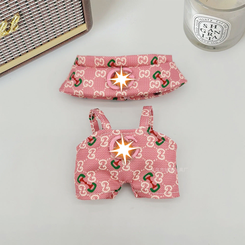 Spot first and second generation labubu Labubu baby clothes, Xiaoxiangfeng princess skirt, overalls, hats, dolls, big-name sets