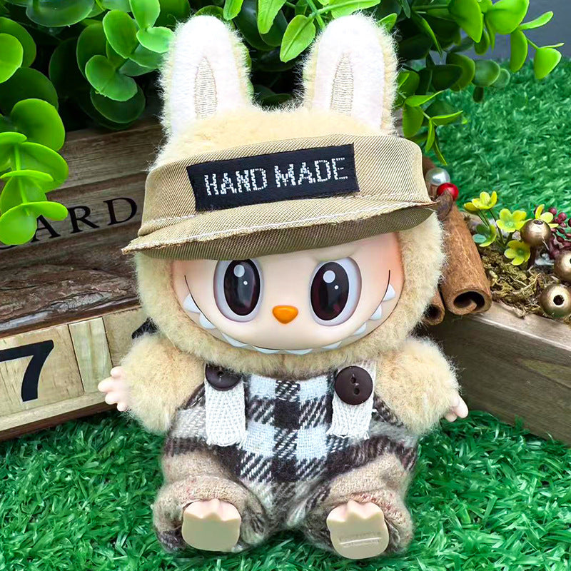 Suitable for labubu clothes labubu baby clothes 17cm plush vinyl can be worn for the first and second generations