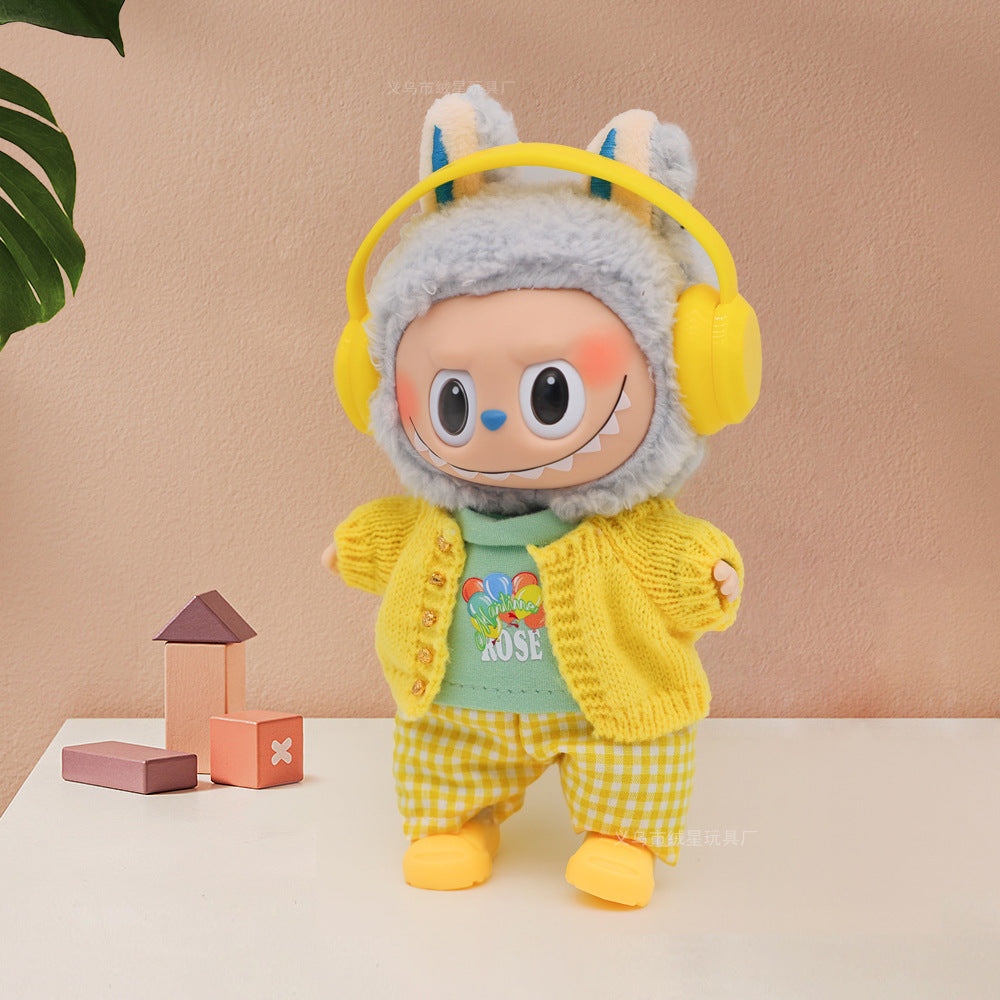 Labubu clothes cute vinyl doll one two three generations labubu baby clothes set sit party accessories