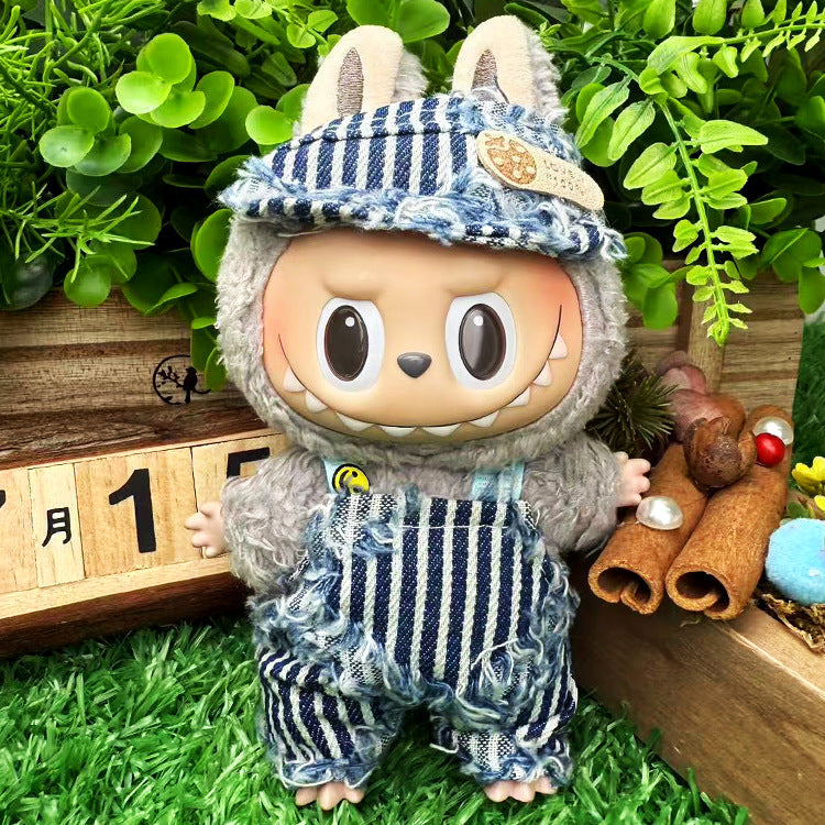 Suitable for labubu clothes labubu baby clothes 17cm plush vinyl can be worn for the first and second generations