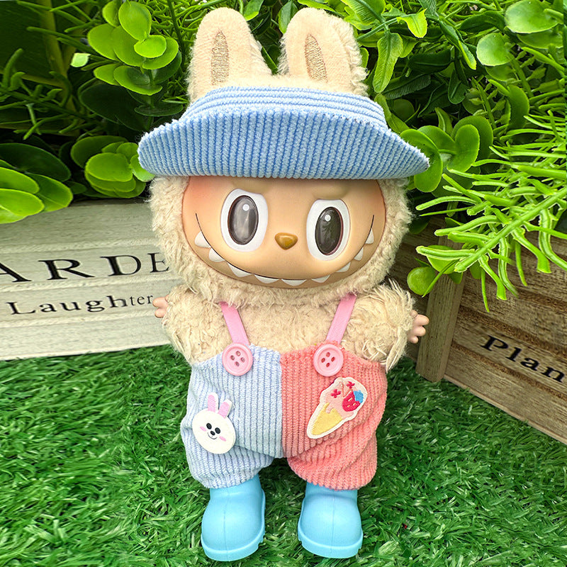 Suitable for labubu clothes labubu baby clothes 17cm plush vinyl can be worn for the first and second generations