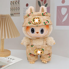 Spot first and second generation labubu Labubu baby clothes, Xiaoxiangfeng princess skirt, overalls, hats, dolls, big-name sets