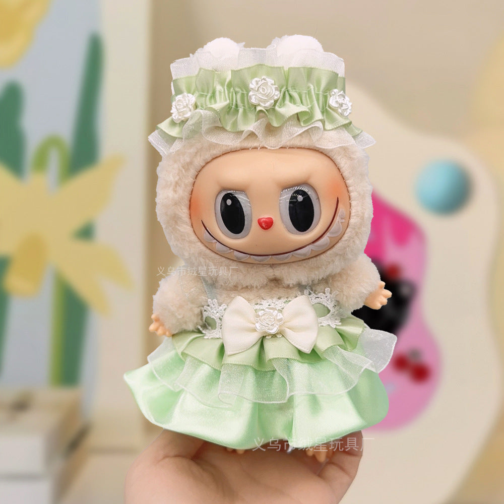 Labubu baby clothes collection creative 17cm doll wearing set labubu vinyl doll clothes accessories