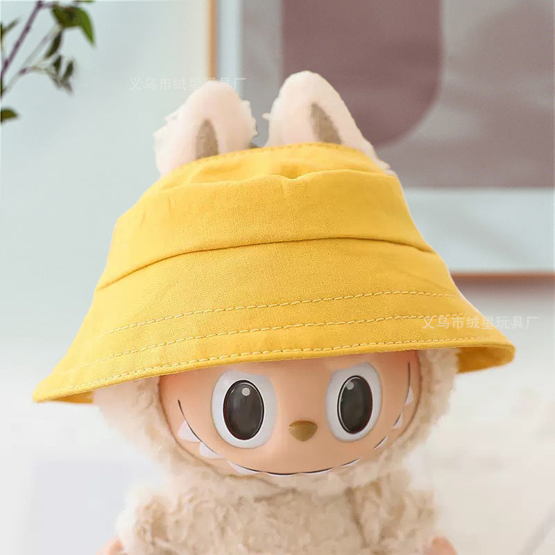 Labubu clothes bucket hat doll overalls hat two-piece set doll doll clothes accessories change