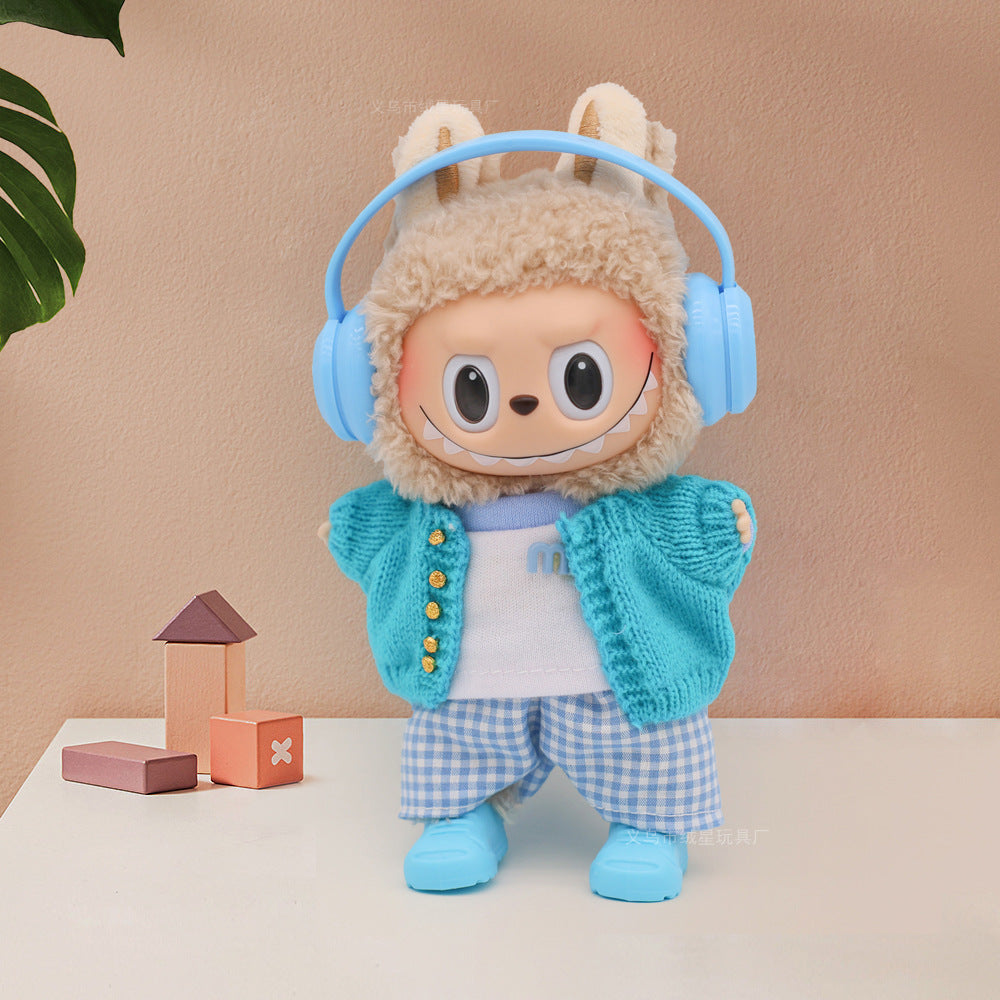 Labubu clothes cute vinyl doll one two three generations labubu baby clothes set sit party accessories
