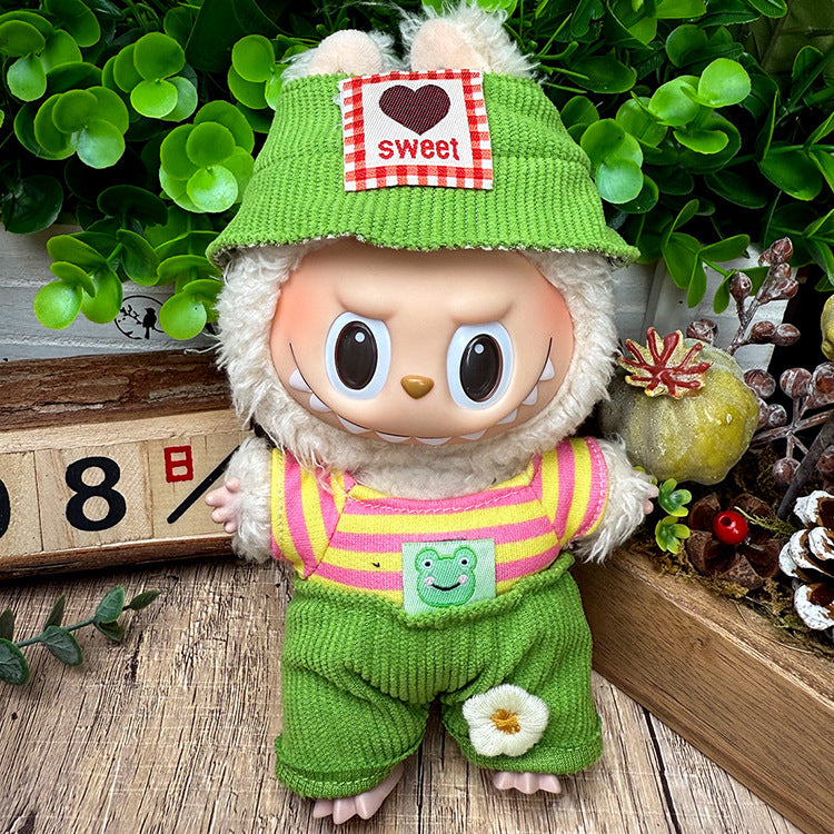 Suitable for labubu clothes labubu baby clothes 17cm plush vinyl can be worn for the first and second generations